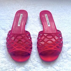 Manolo Blahnik Suede Slippers